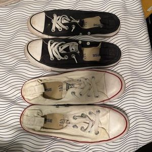 Lowtop Converse Chucks 9.5 (2 pairs)